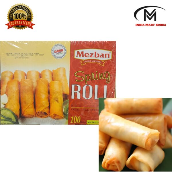 MEZBAN SPRING ROLL VEGETABLE ROLL대왕 야채 만두 춘권 튀김 간식 안주 분식,(100p)1700G,1개